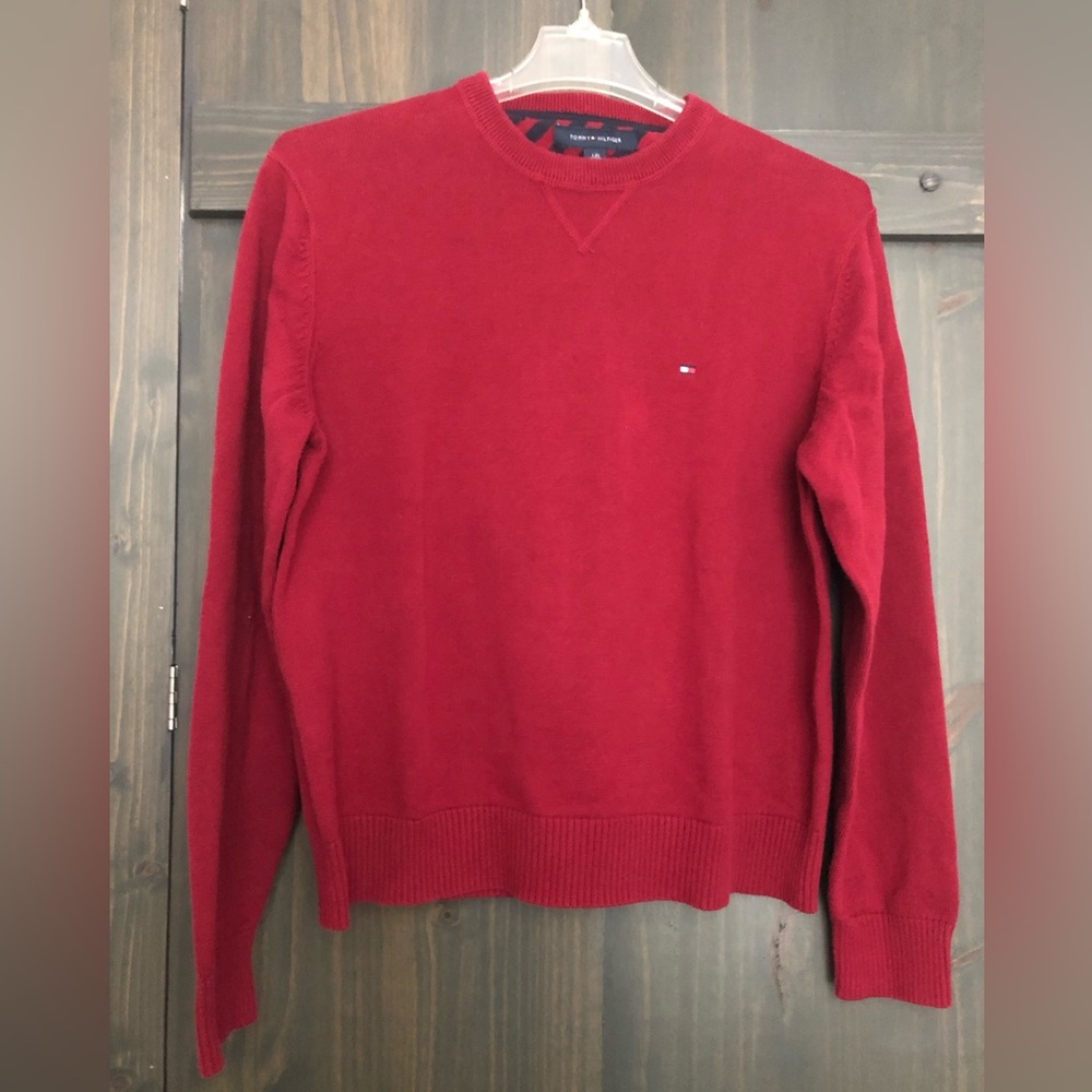 Tommy Hilfiger men’s red crew neck sweater - Picture 1 of 3